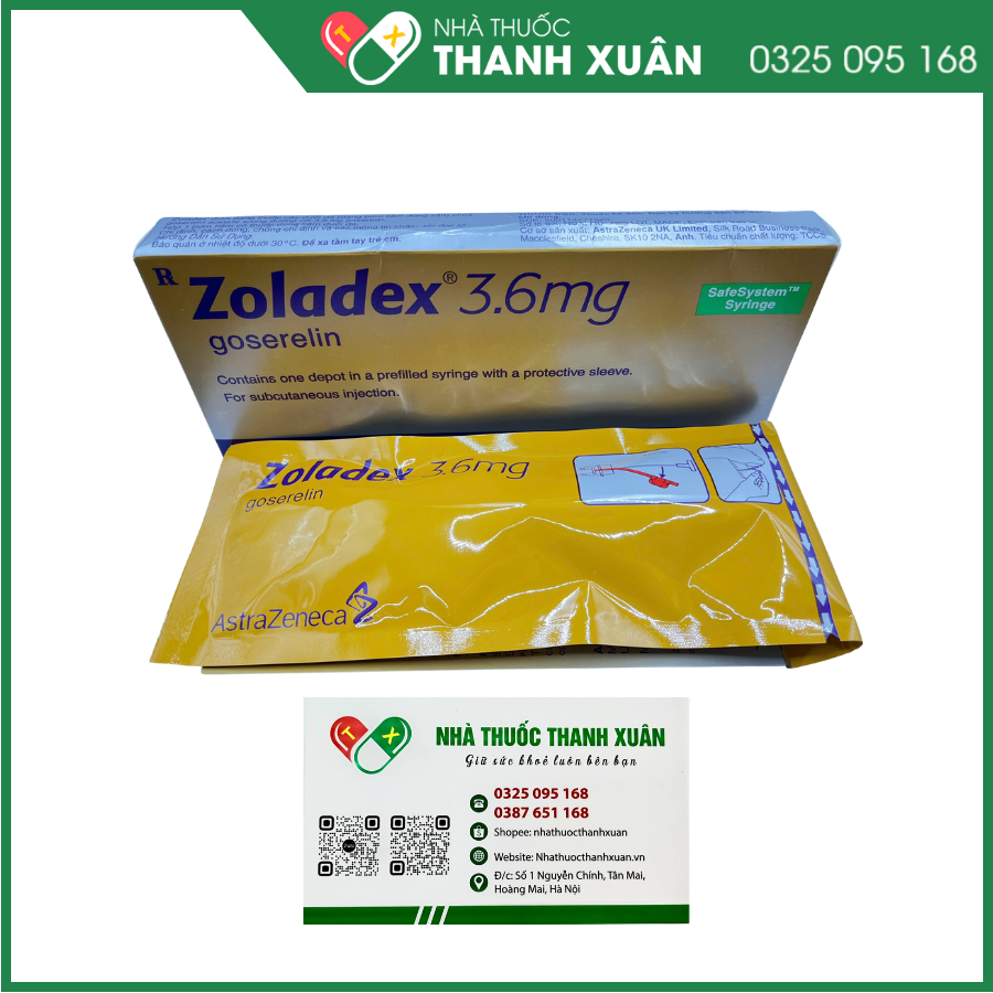 Zoladex 3,6mg trị ung thư vú và ung thư tuyến tiền liệt